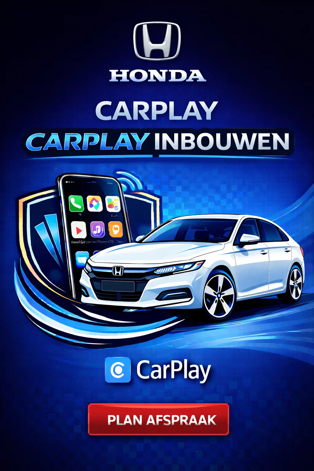 Honda Civic interieur met modern navigatiesysteem