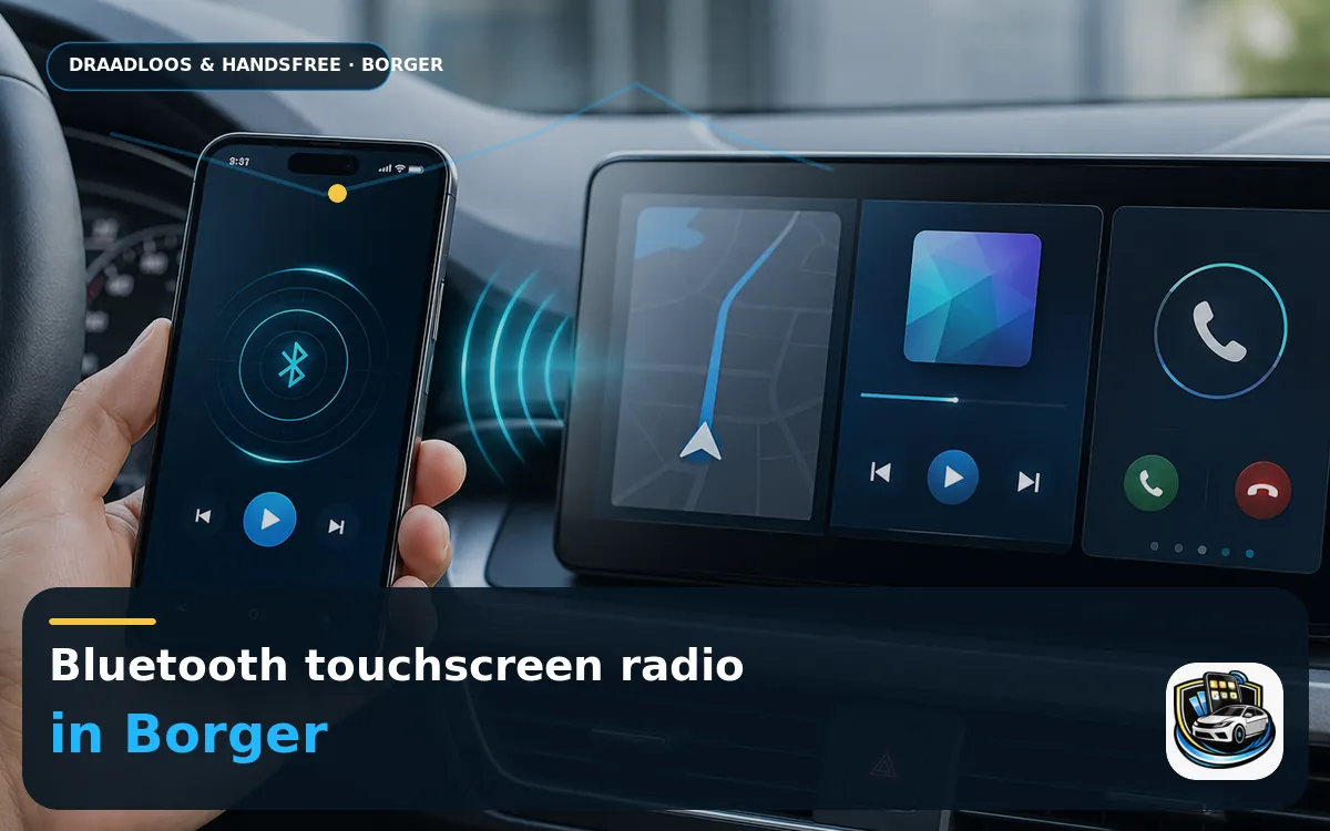 CarPlay Inbouwen Borger — Bluetooth touchscreen radio en handsfree bediening