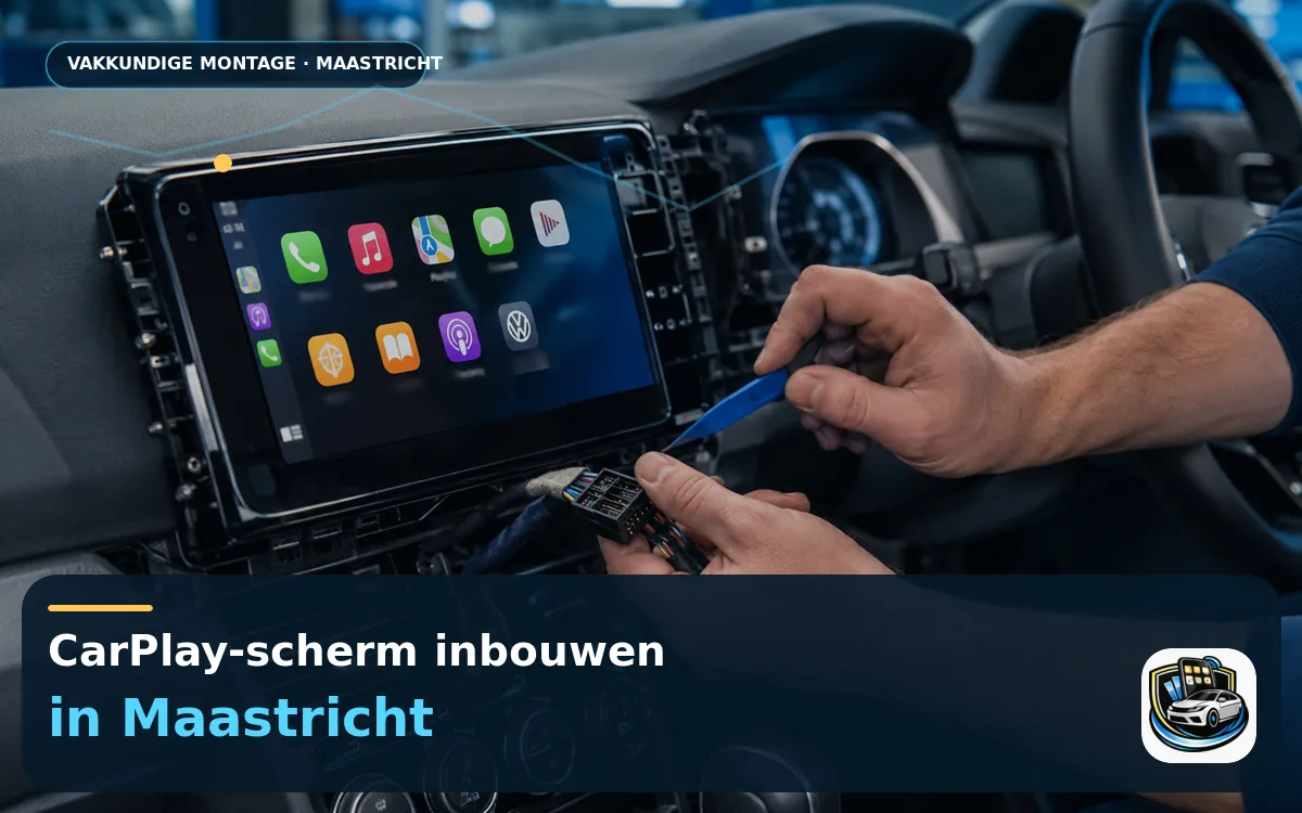 CarPlay Inbouwen Maastricht — CarPlay-scherm en smartphone tijdens gebruik