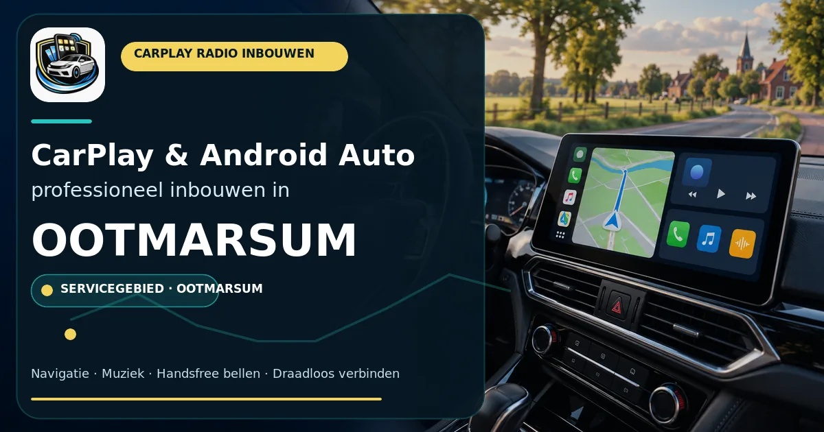 CarPlay Inbouwen Ootmarsum — CarPlay- en Android Auto-radio in een auto-interieur
