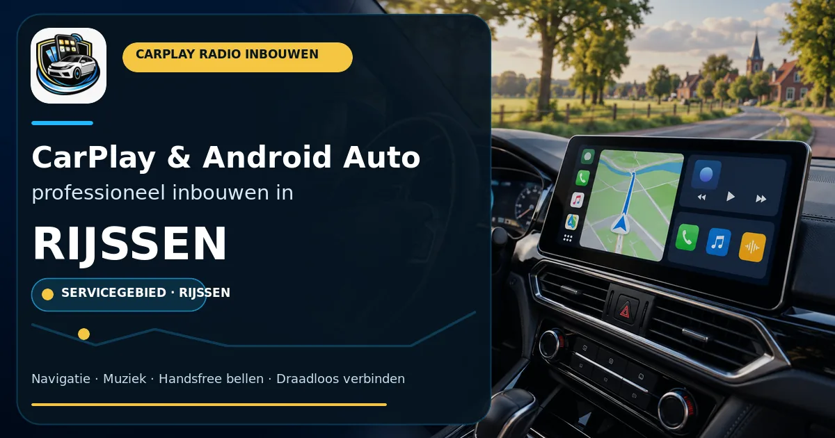 CarPlay Inbouwen Rijssen — CarPlay- en Android Auto-radio in een auto-interieur
