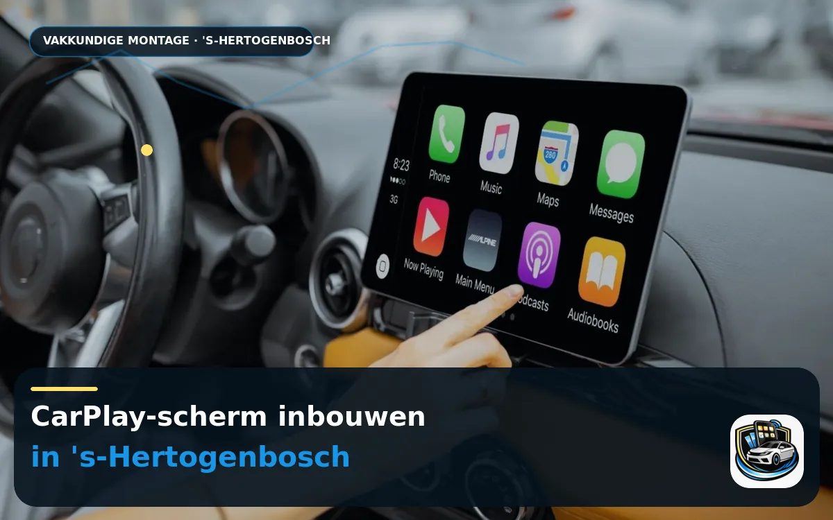 CarPlay Inbouwen 's-Hertogenbosch — CarPlay-scherm en smartphone tijdens gebruik