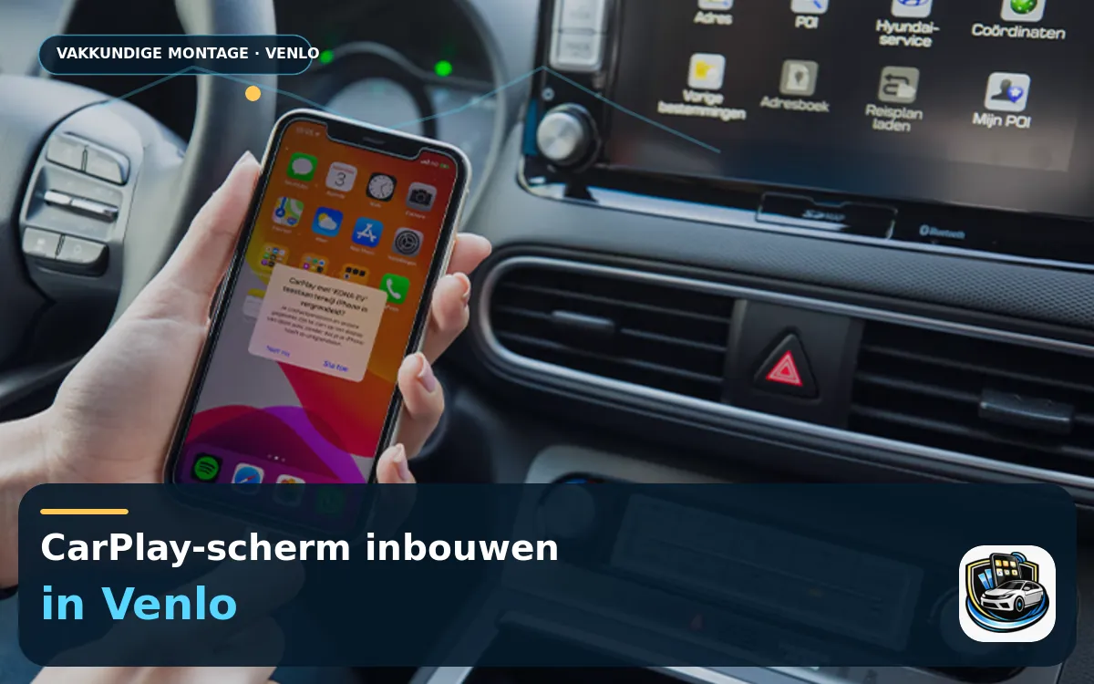 CarPlay Inbouwen Venlo — CarPlay-scherm en smartphone tijdens gebruik