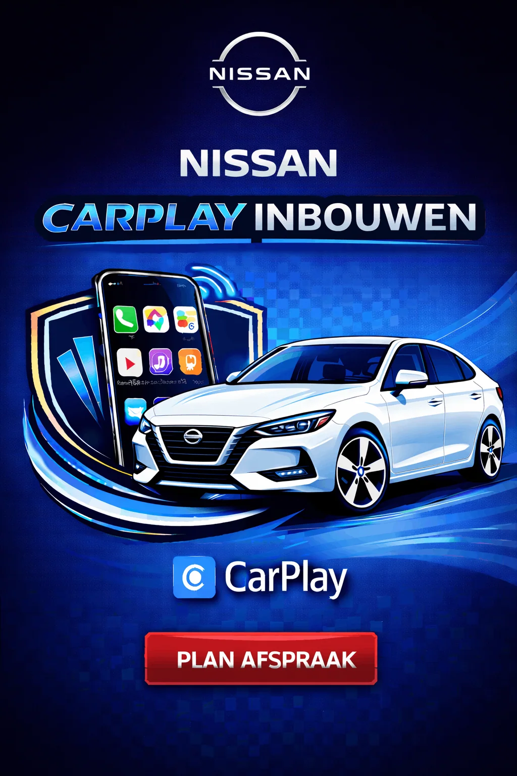 Modern Nissan Qashqai interieur met navigatie display